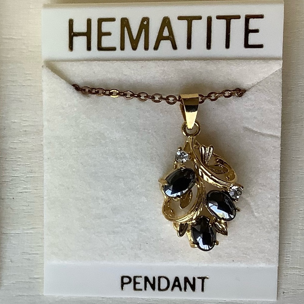 TLC New vintage hematite necklace pendant